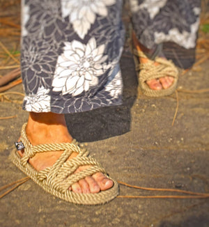 Lounger-Camel handmade rope sandals by Nomadic State of Mind, view 3