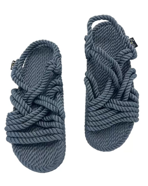 Lounger Denim All-Rope Sandals handmade rope sandals by Nomadic State of Mind, view 3