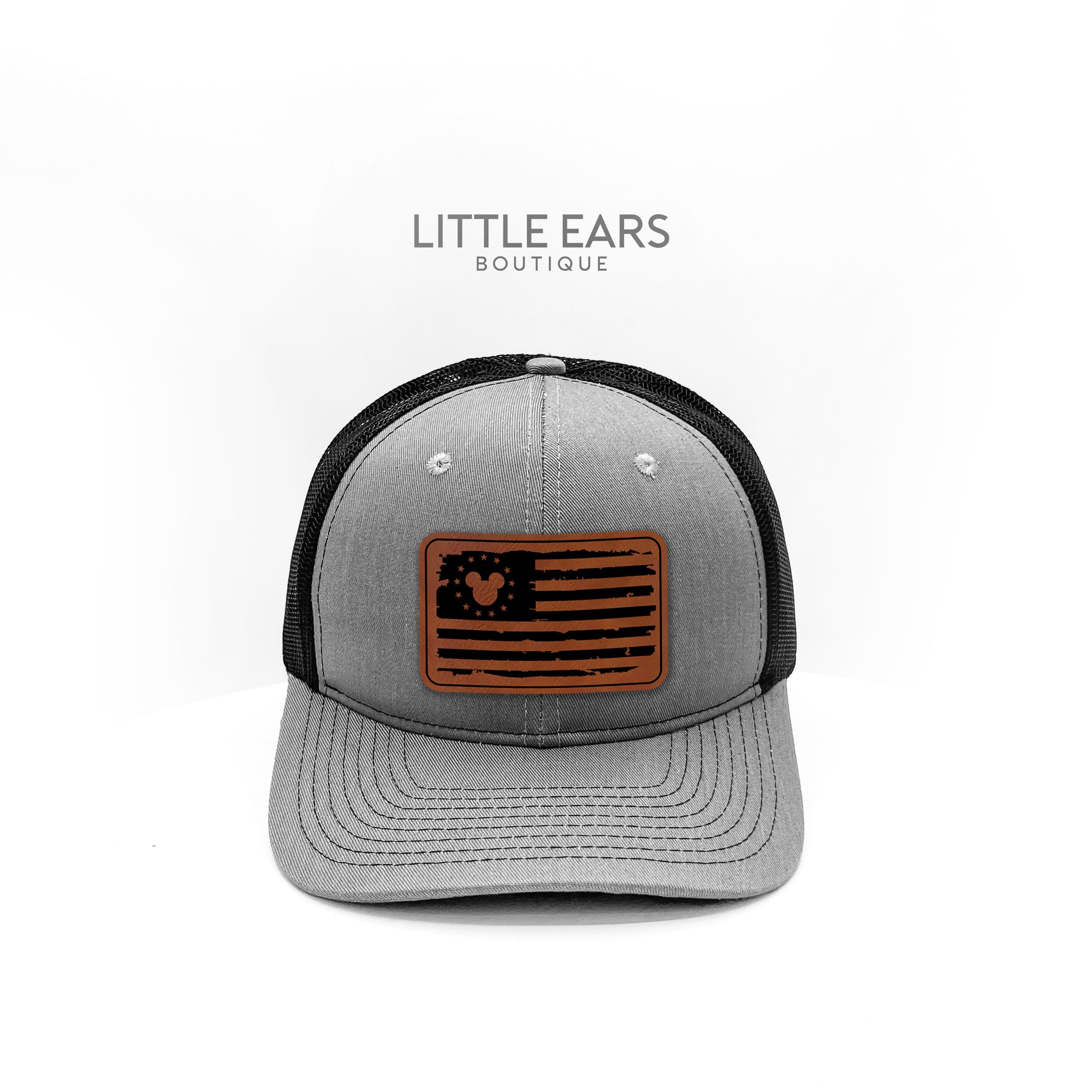 American flag theme park trucker hat by Little Ears Boutique