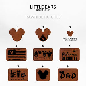 Leather Patch Hats by Little Ears Boutique, Southern lifestyle apparel detail photo 4