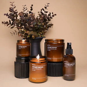 Midnight espresso by gold + ivy, scented candle detail photo 3