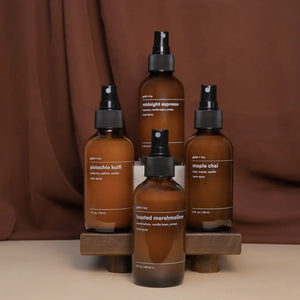 Midnight espresso room spray by gold + ivy, scented candle detail photo 2