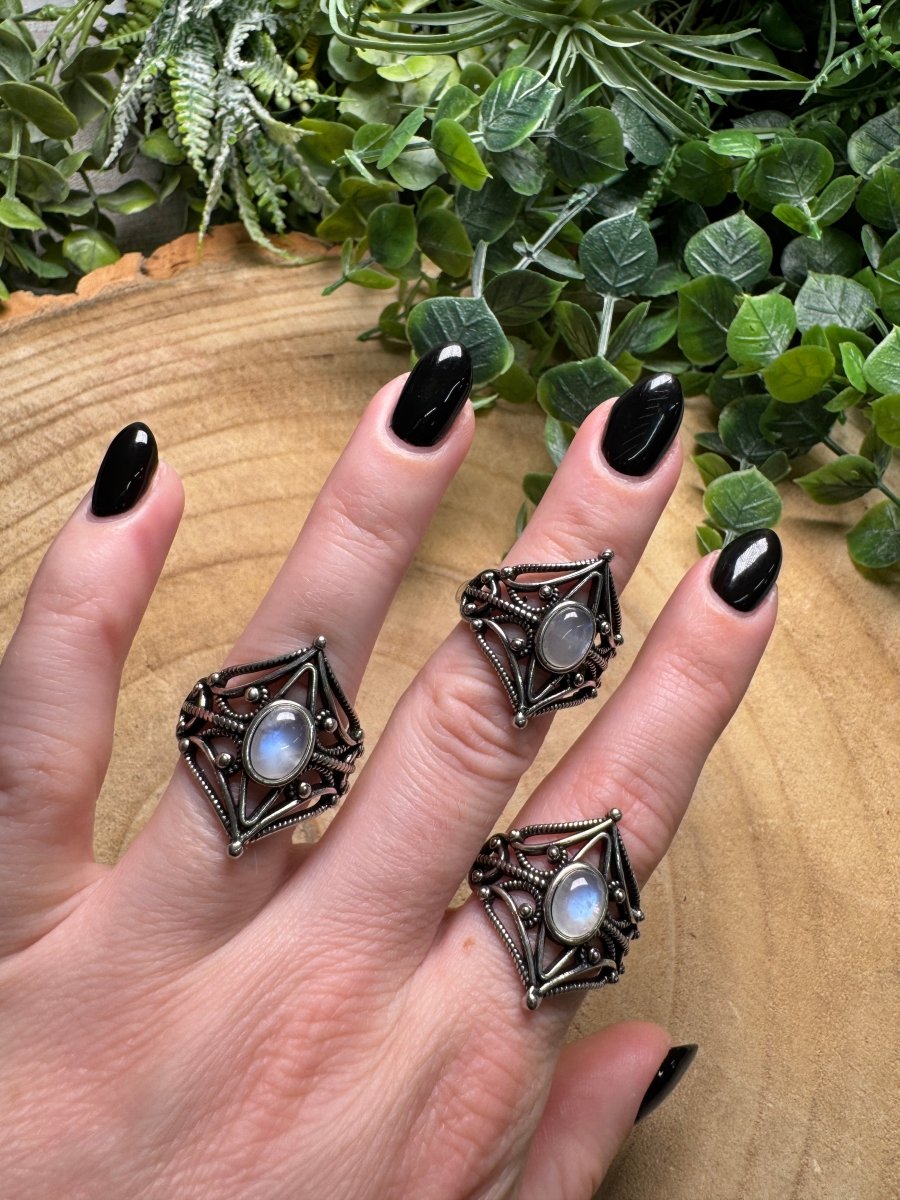 Moonstone Ring Adjustable