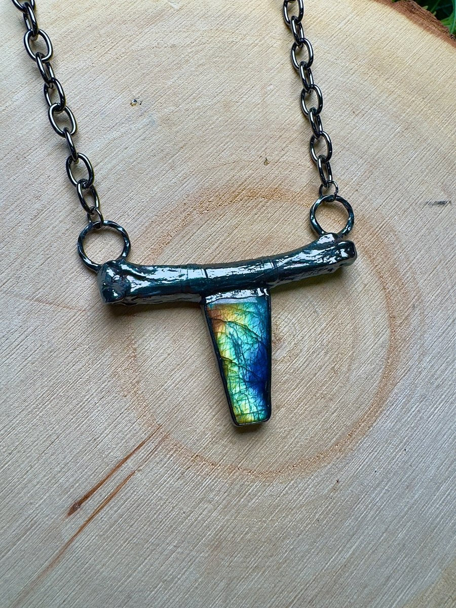 Morgana- Labradorite and Bone Necklace