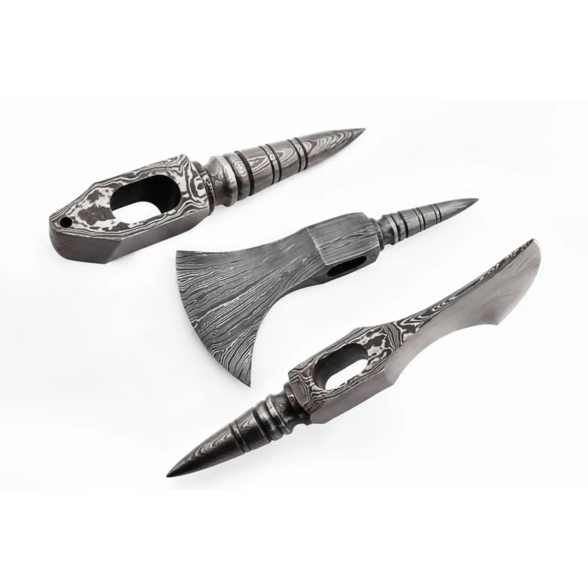 Single-Bit Bearded Axe Head with Tapered Spike Poll by JW SteelCrafts, scented candle main product photo