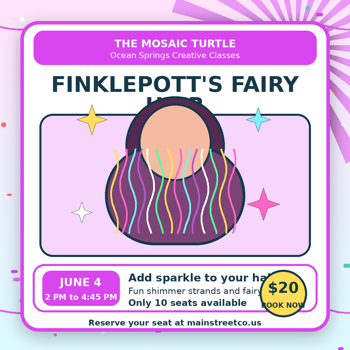 Bright Finklepott's Fairy Hair class product image for The Mosaic Turtle in Ocean Springs Mississippi