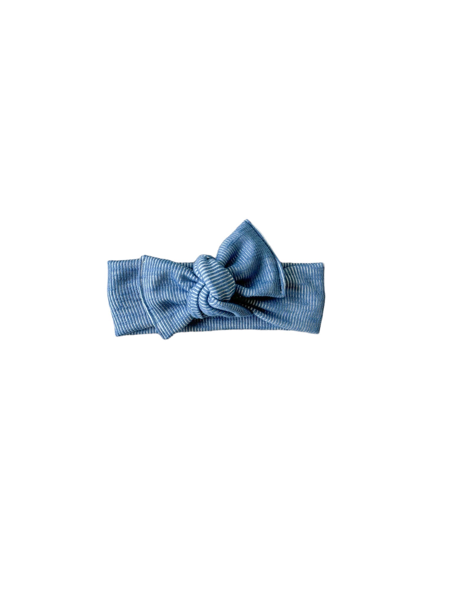 Navy Blue Ribbed Tie on Headwrap by Boosh Baby