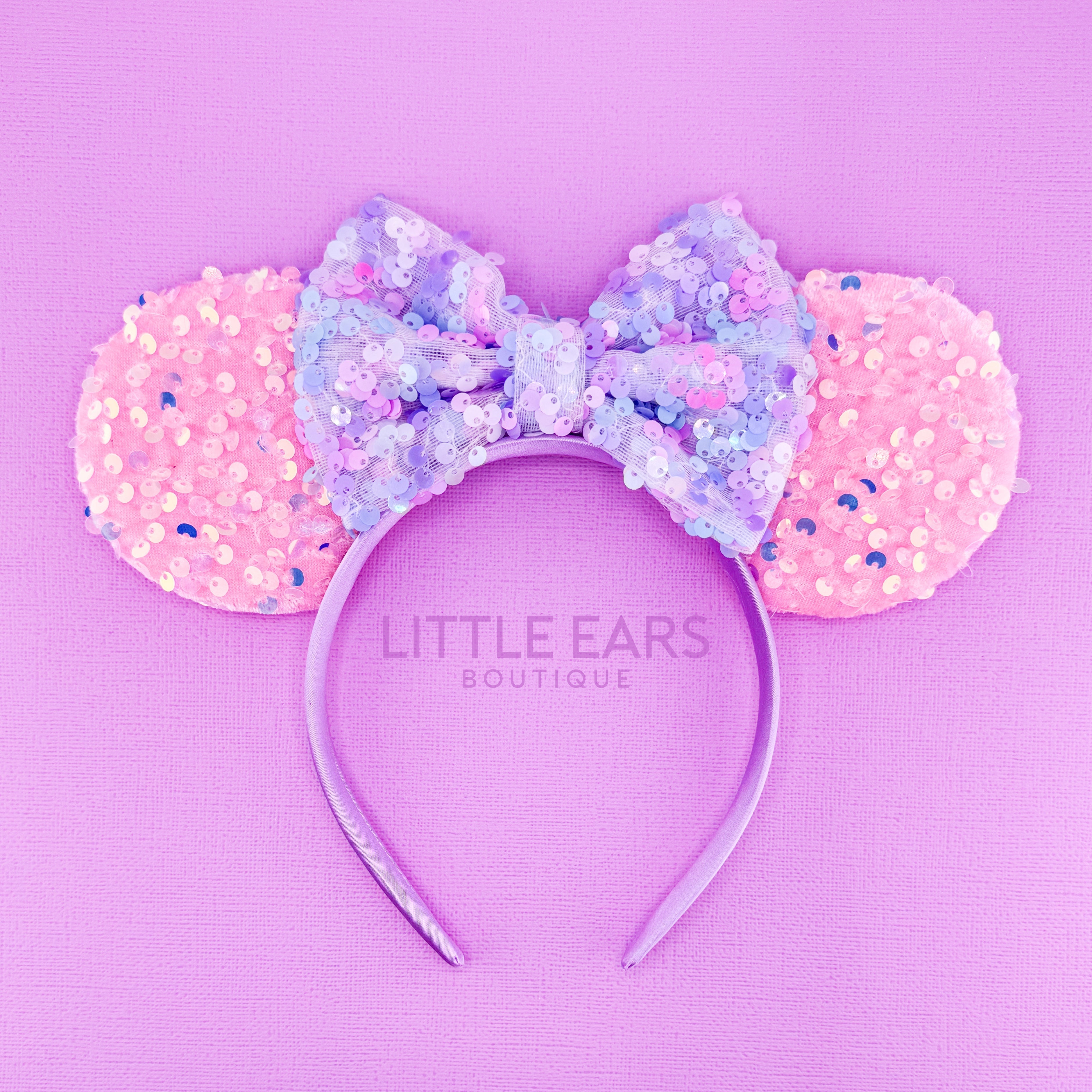 Pink & Purple Sequin Mickey Ears