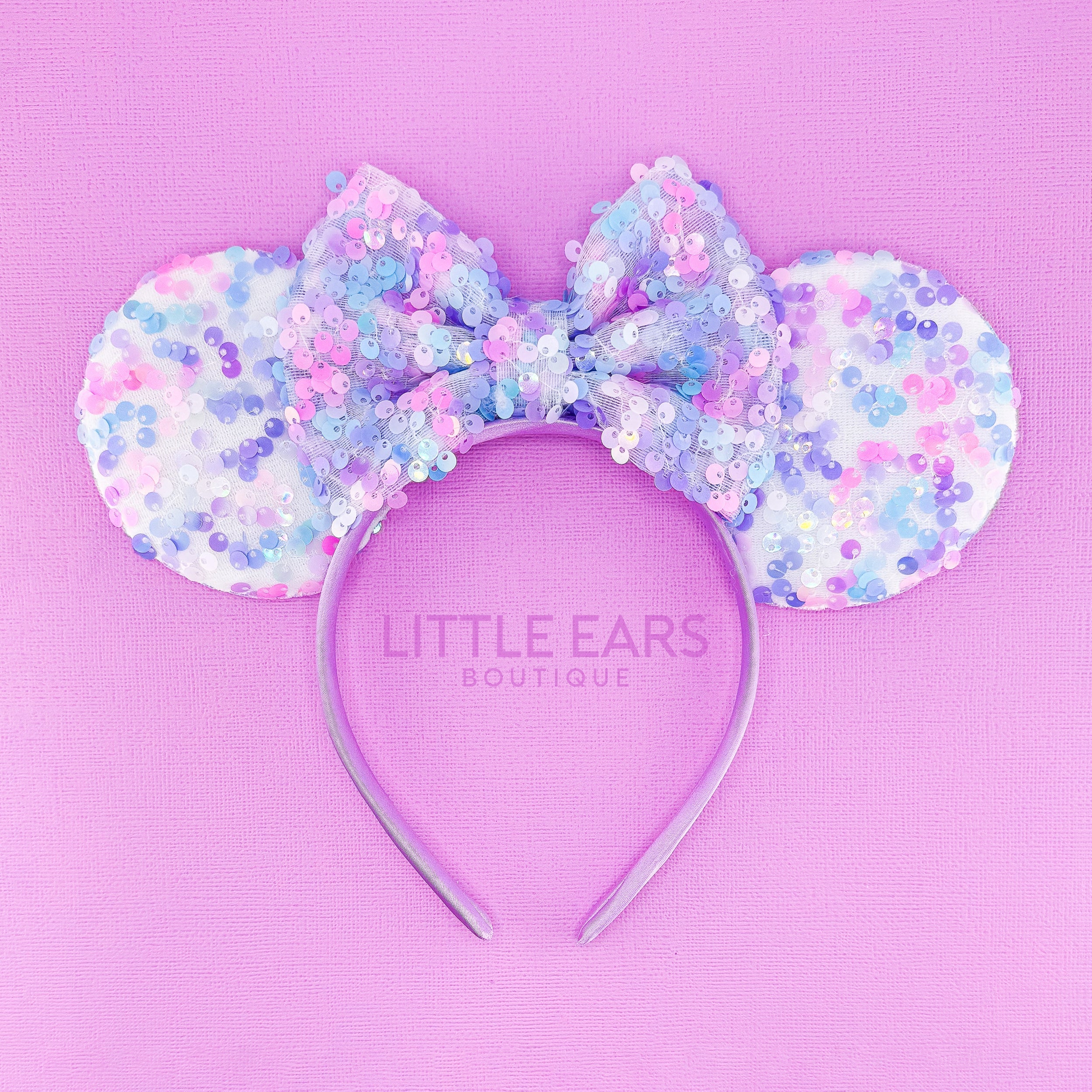 Purple Sequin Mickey Ears