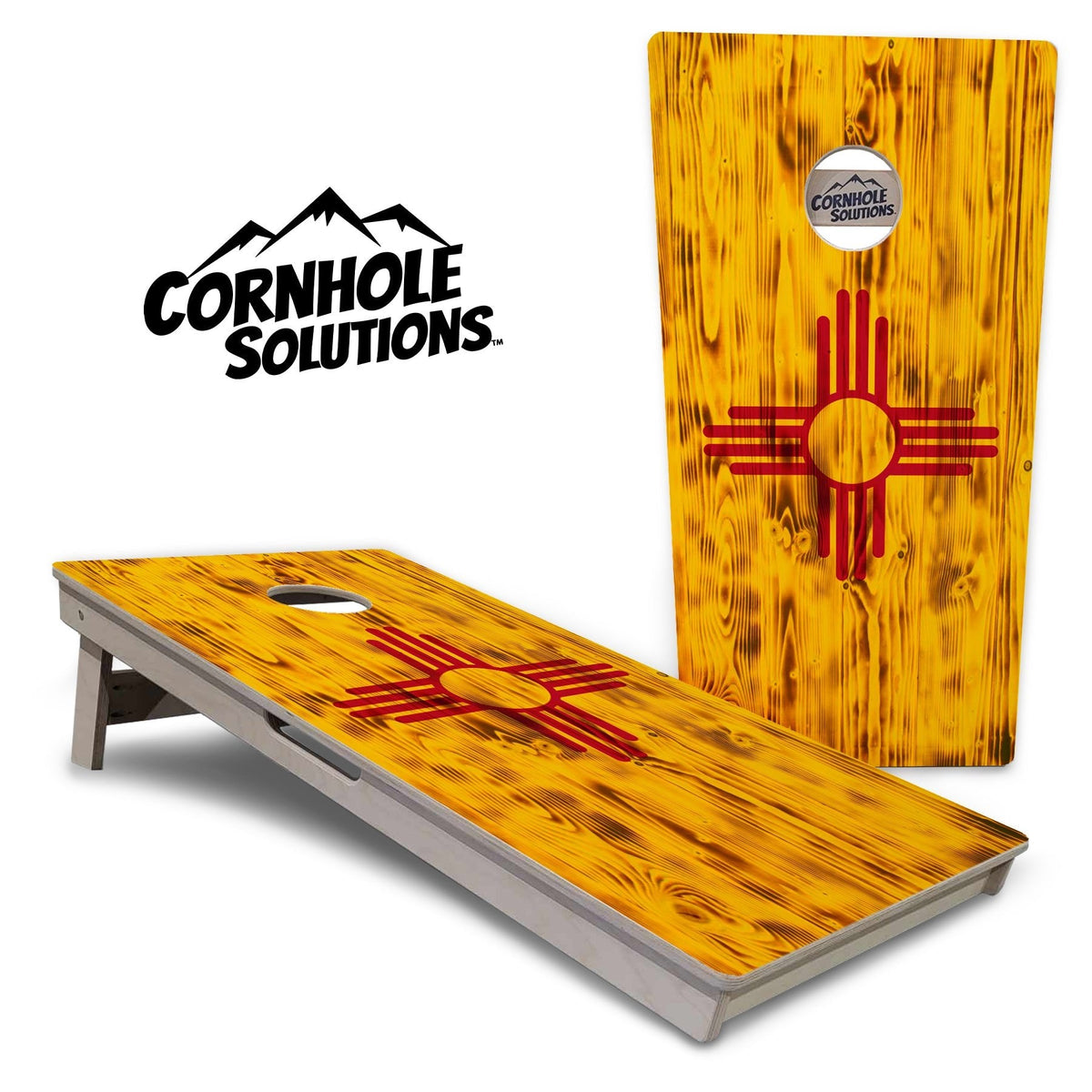 New Mexico Flag Cornhole Boards – Tournament Series