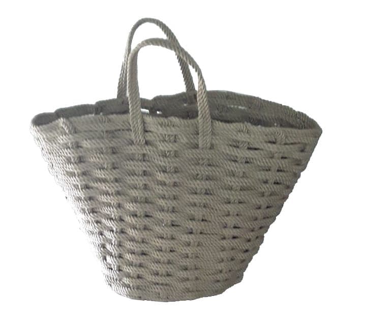 Nissi Woven Beach Bag – Camel handwoven rope bag by Nomadic State of Mind
