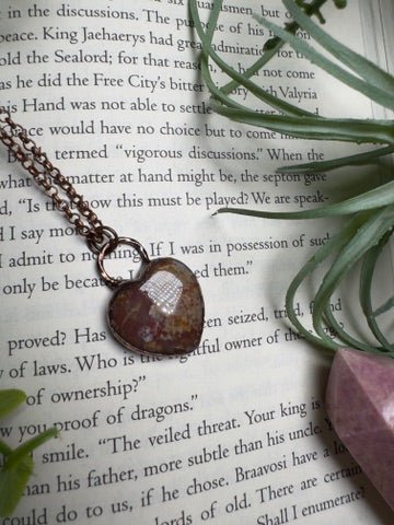 Ocean Jasper Heart Necklace