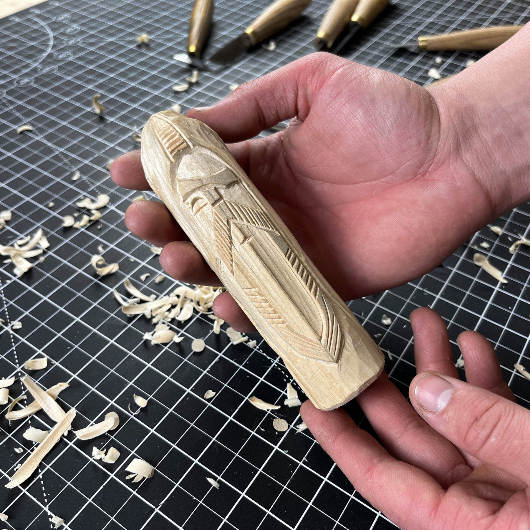 Odin Figurine – 13 cm (5.1 inches) Hand-Carved Wooden Norse God Statue