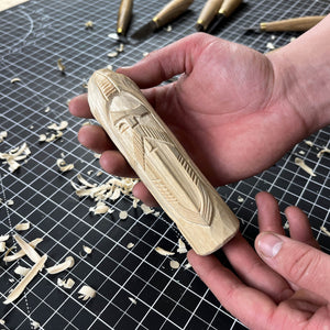 Odin Figurine – 13 cm (5.1 inches) Hand-Carved Wooden Norse God Statue