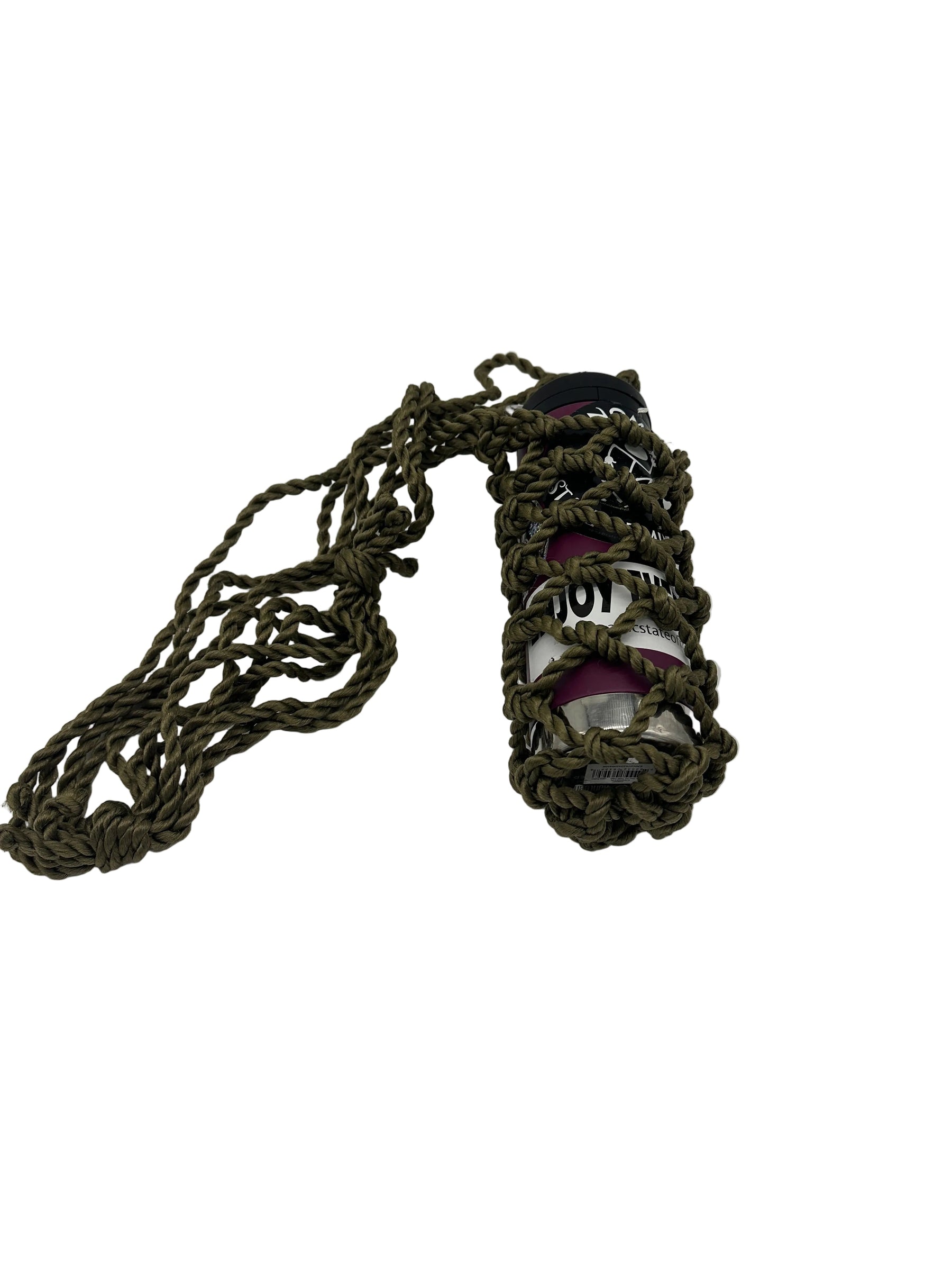 Woven Rope Bottle Holder handwoven rope bottle holder by Nomadic State of Mind, view 8