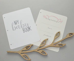 Baby Memory Book - Flax Linen (NO Bow)