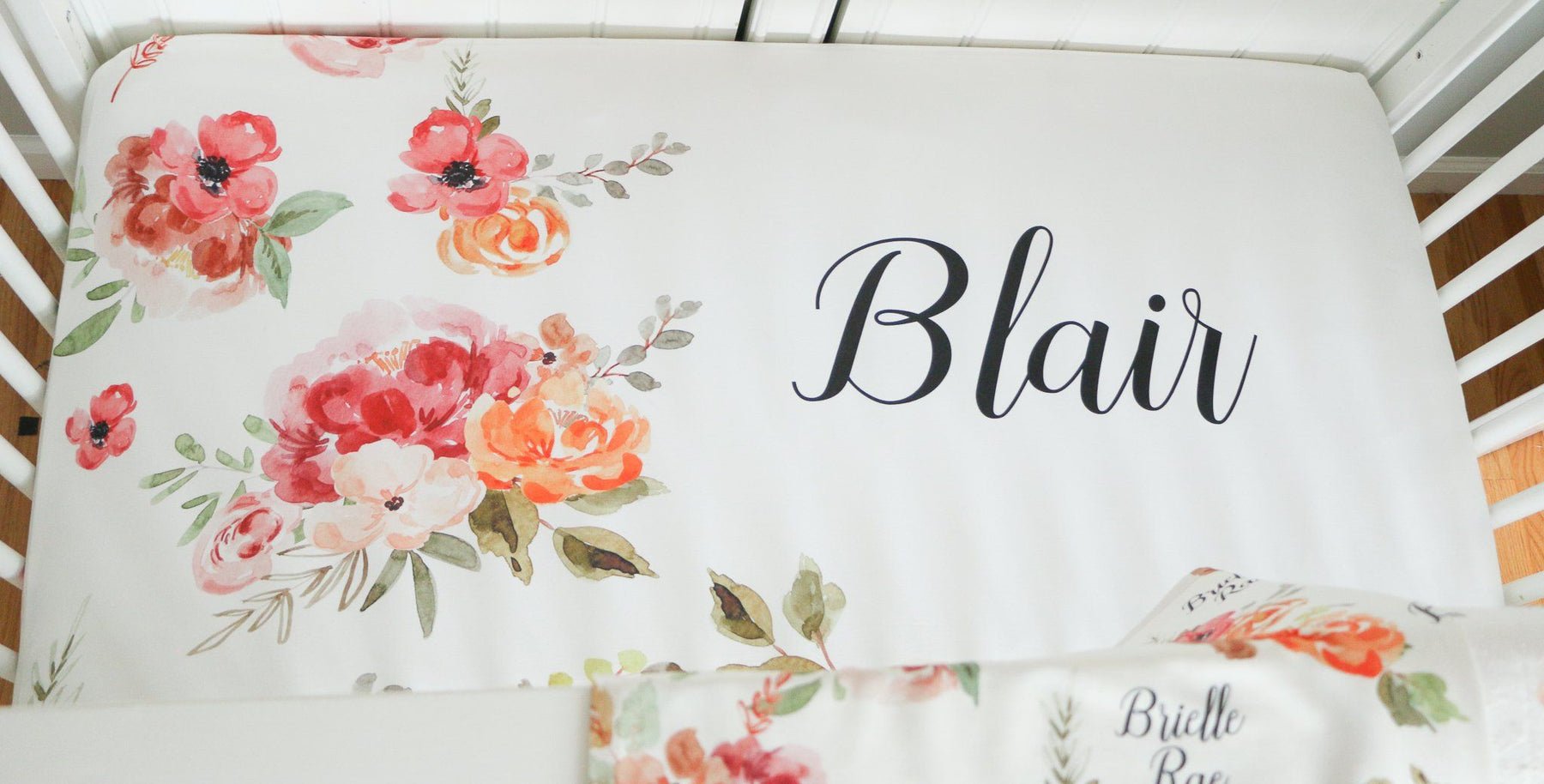 Patti’s Fall Floral Personalized Crib Sheet by AGreatBaby — view 4 of 8