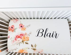 Patti’s Fall Floral Personalized Crib Sheet by AGreatBaby — view 6 of 8