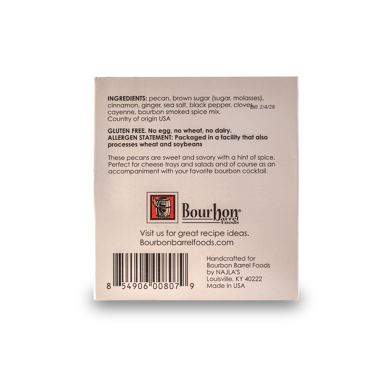 Bourbon Barrel Foods Bourbon Smoked Pecans detail view by Bourbon Barrel Foods