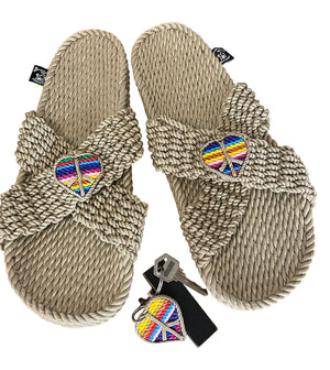 Peace Slide X handmade rope sandals by Nomadic State of Mind, view 2