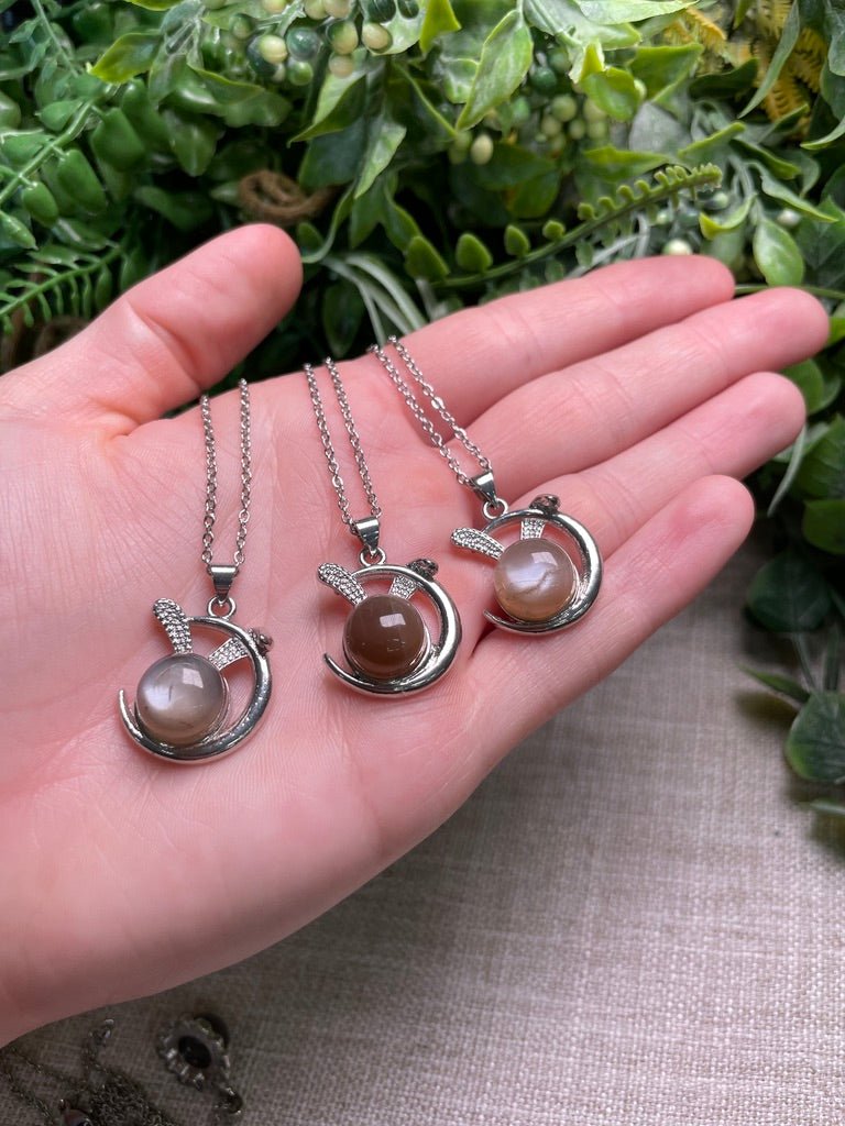 Peach Moonstone Necklace