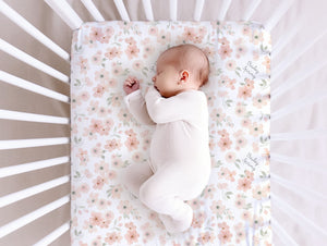 Peach Blossom Personalized Crib Sheet by AGreatBaby — view 2 of 2