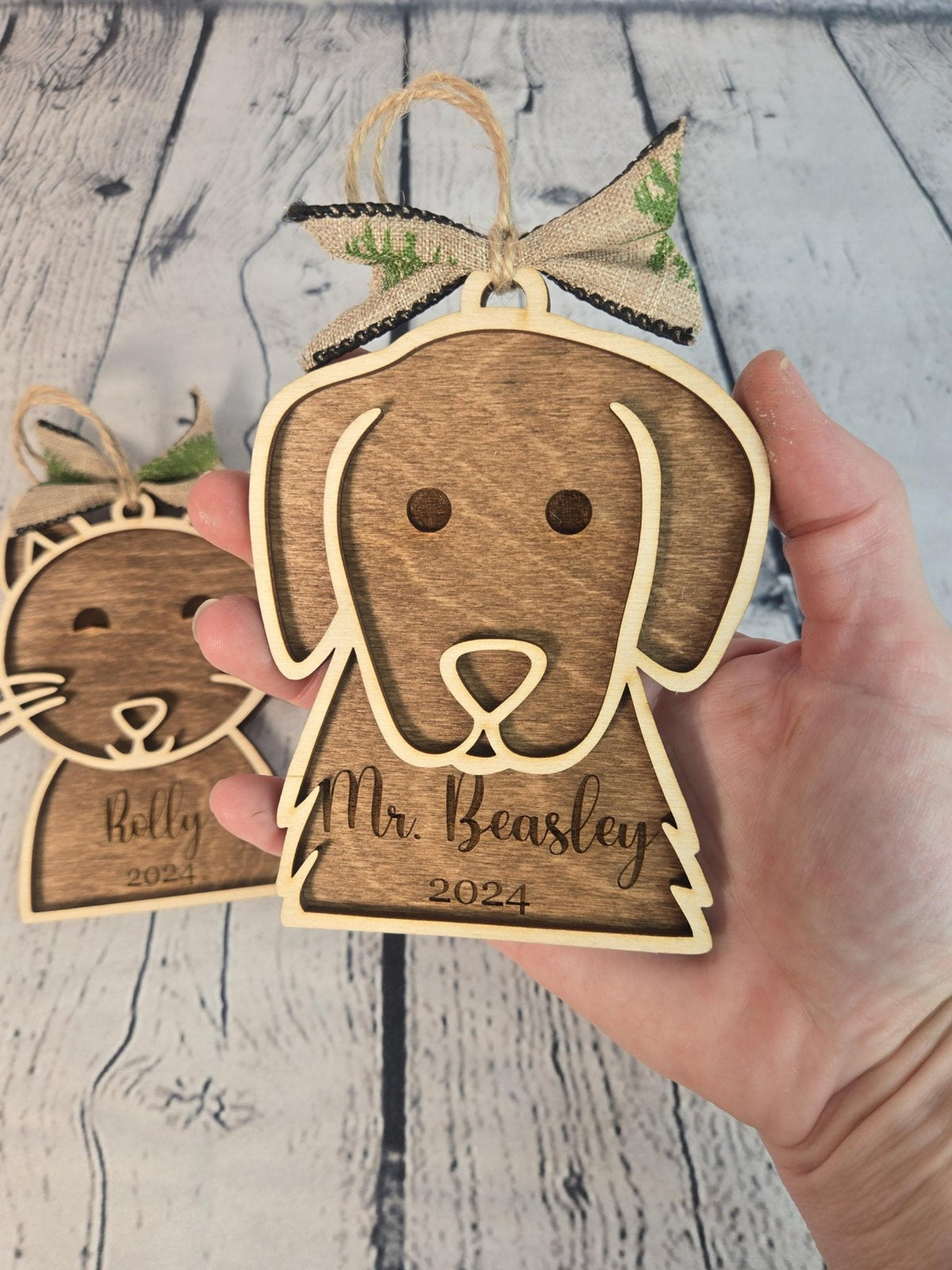 Personalized Pet Ornament detail view by EverLee Creations