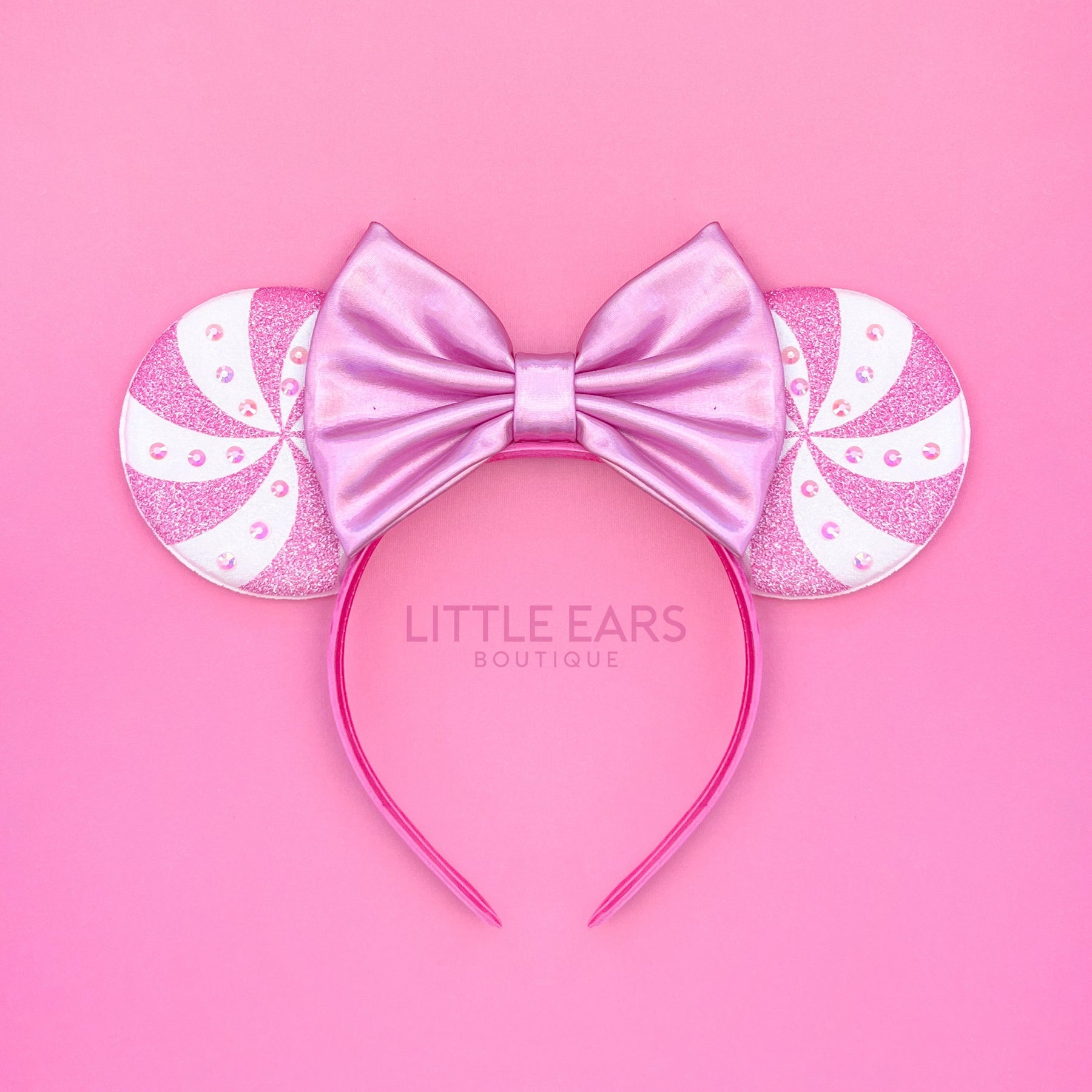 Pink Candycane Mickey Ears