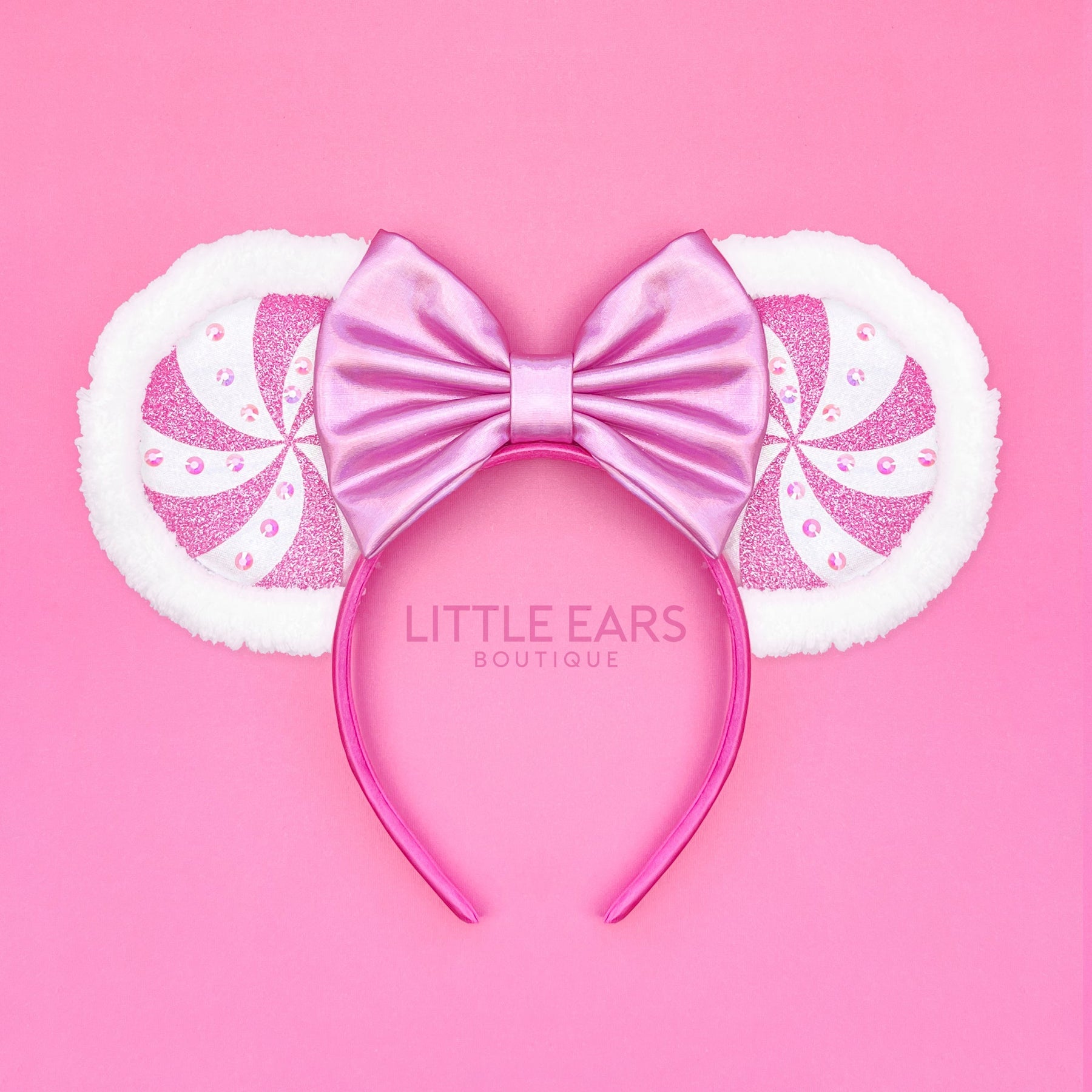 Pink Candycane Mickey Ears