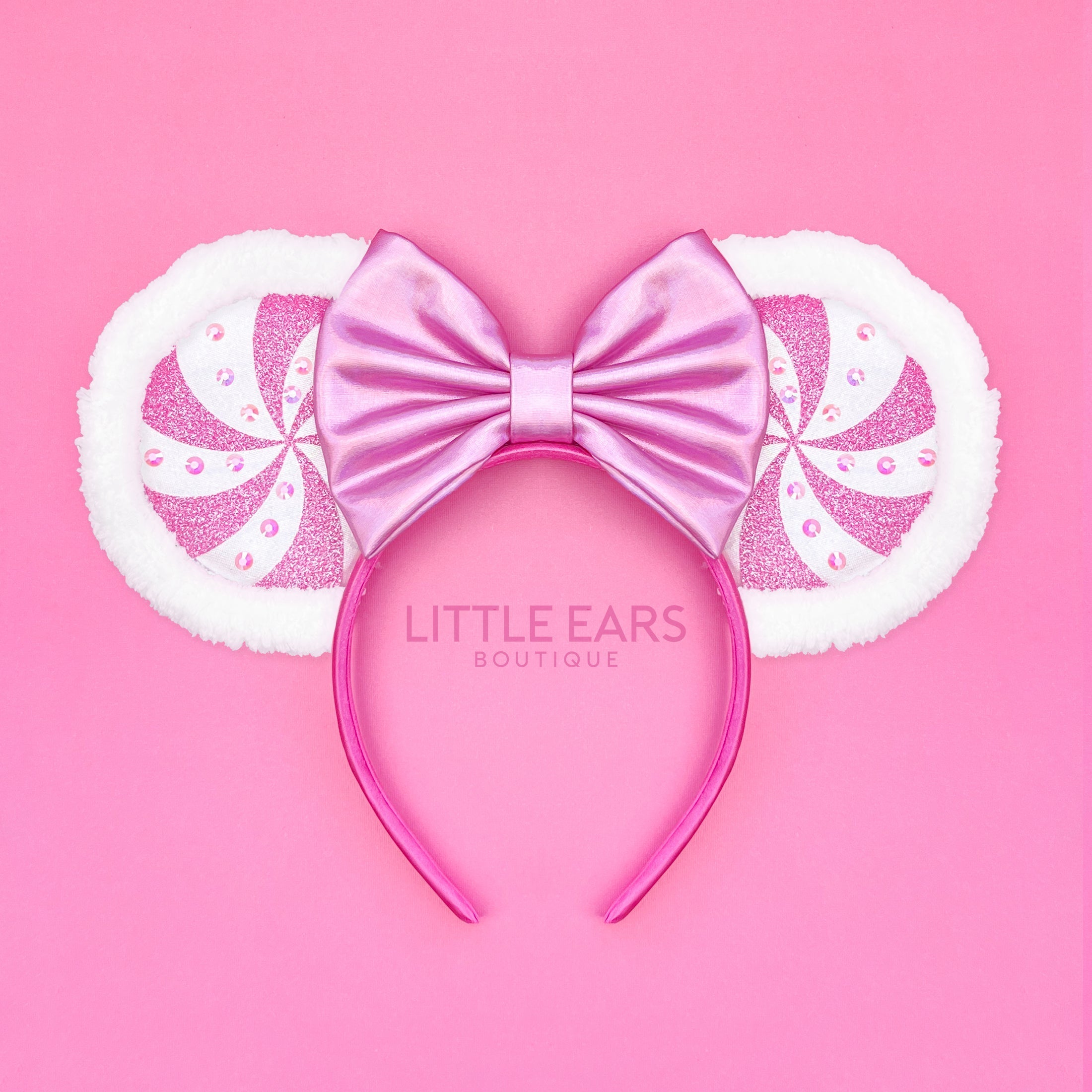 Pink Candycane Mickey Ears