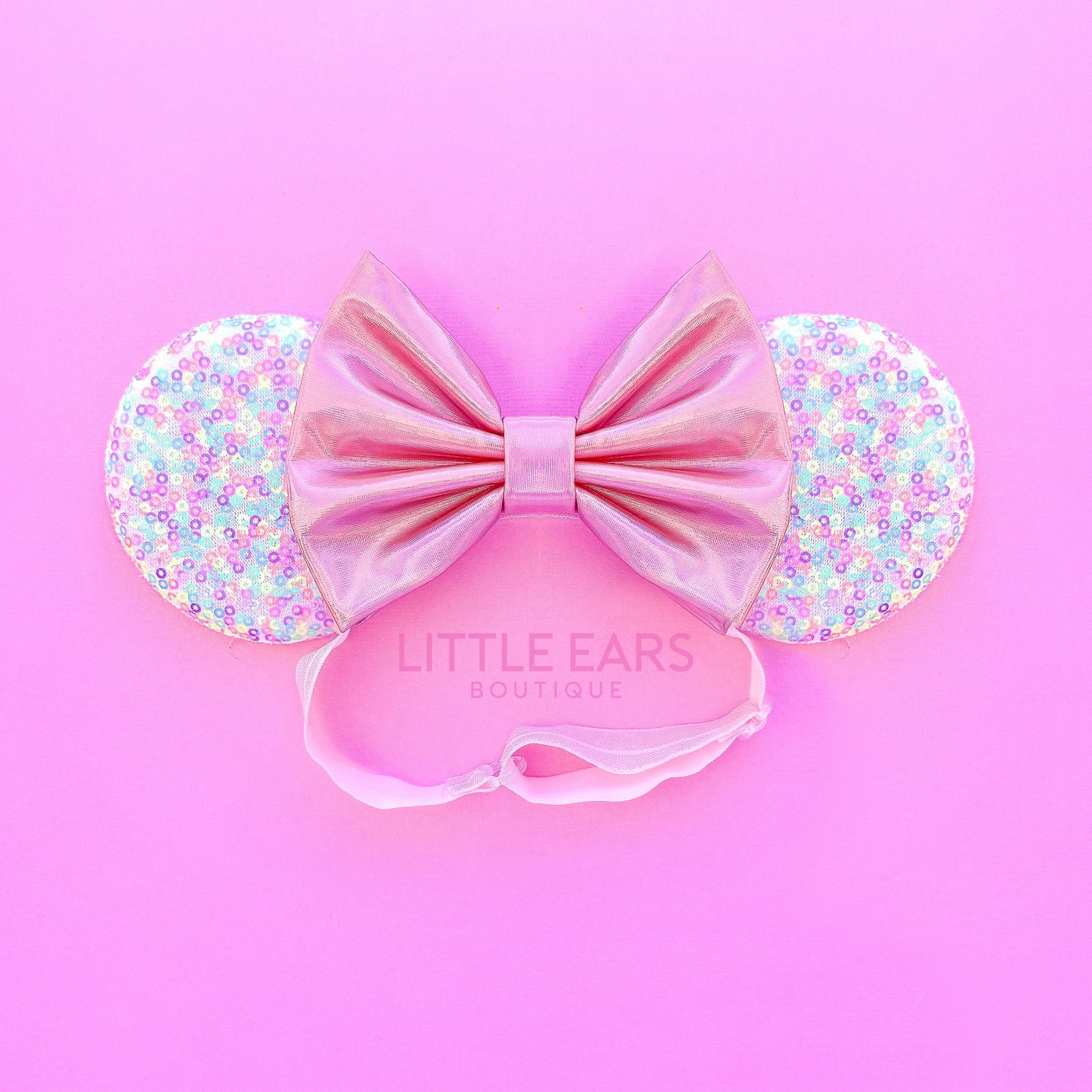 Pink Confetti Elastic Ears by Little Ears Boutique, headbands main product photo