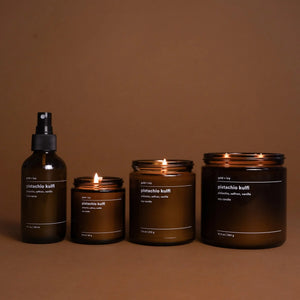Pistachio kulfi by gold + ivy, scented candle detail photo 3