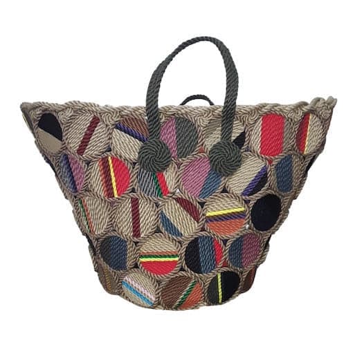 Playa Circle Rope Bag – Multi handwoven rope bag by Nomadic State of Mind