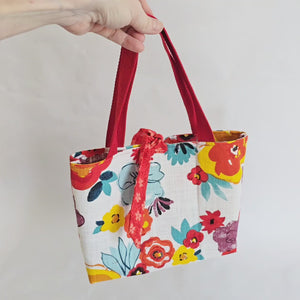 Handmade Floral Bible Tote Bag – Christian Church Bag for Women, Red Strap Scripture Carryall, Faith Gift for Her by Maypop House Designs, handmade leather goods detail photo 10