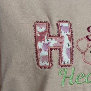 Hog Heaven Pig Lover Appliqué & Embroidered Shirt