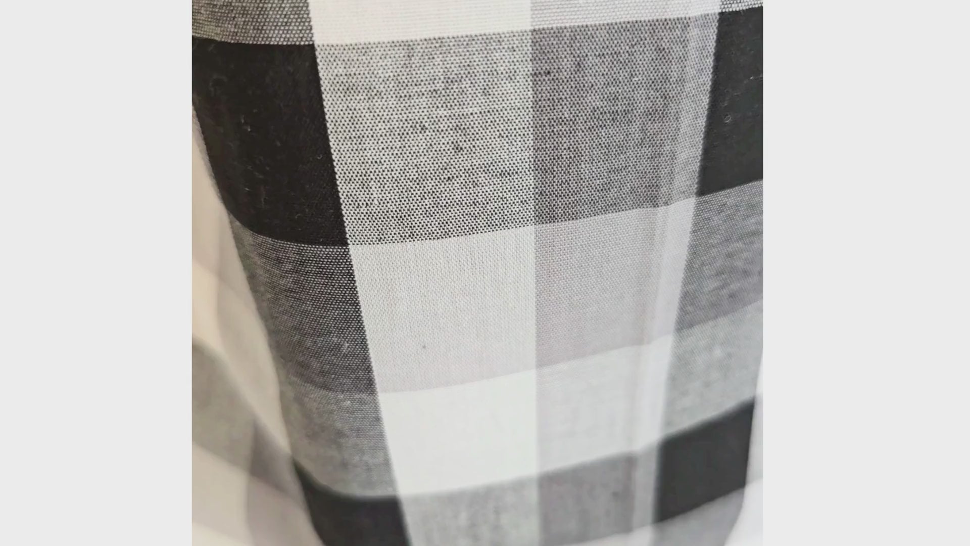 Black and White Buffalo Plaid Tote Bag – Handmade Farmhouse Shoulder Bag, Neutral Everyday Purse, Gingham Market Tote