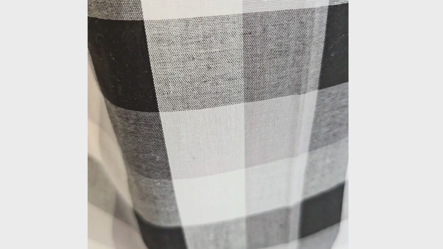 Black and White Buffalo Plaid Tote Bag – Handmade Farmhouse Shoulder Bag, Neutral Everyday Purse, Gingham Market Tote by Maypop House Designs, handmade leather goods detail photo 2