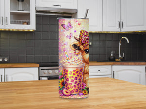 "Cute Disaster All Class & Sass" 20oz Cow Tumbler