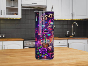 "Cute But Trashy" 20oz Cow Tumbler