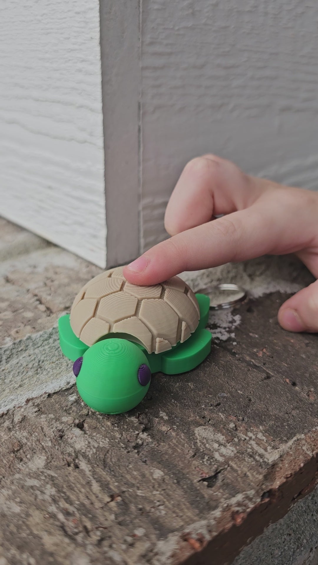 Turtle Fidget Clicker Keychain – Sensory Focus Toy by The Tween Space, 3D printed gift main product photo