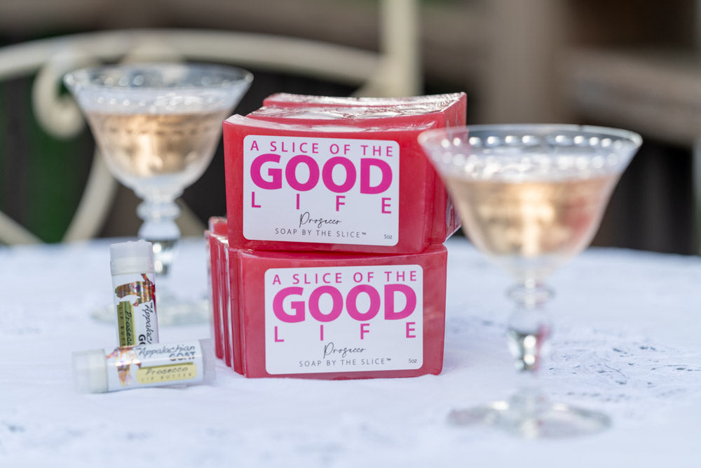 Prosecco Luxury Lip Butter™ | The Appalachian Goat® detail view by Essential Journeys