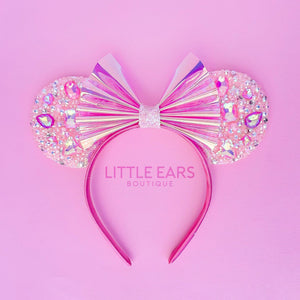 Purple Iridescent Sparkle Ears by Little Ears Boutique, scented candle detail photo 3