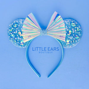 Purple Iridescent Sparkle Ears by Little Ears Boutique, scented candle detail photo 4