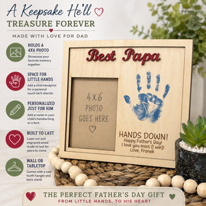 Best Daddy Hands Down Photo Frame