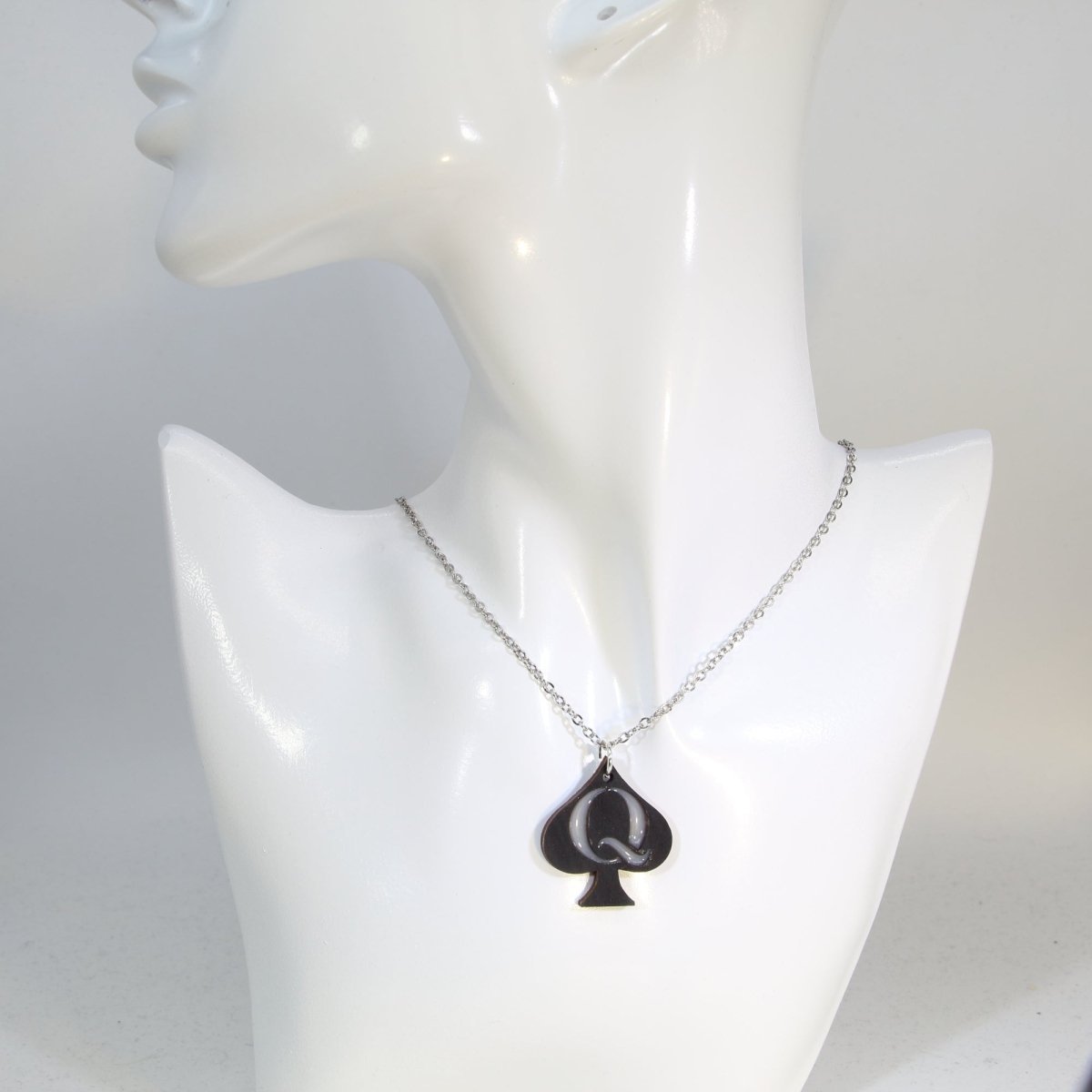 Queen of Spades Wooden Earrings | Card Suit Playing Card Jewelry