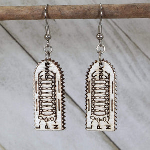 Rabies Virus Wooden Earrings | Science Microbiology Jewelry