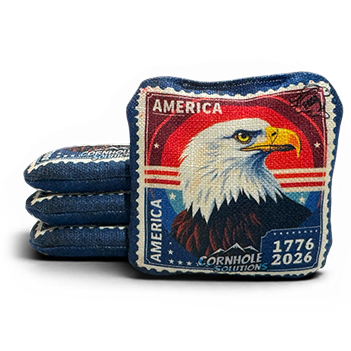 American Stamp Designs - Pro Style REC Cornhole Bags – Regulation 6"x6" – Full Set of 8