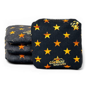 Bobcat/Rustic Stars - Pro Style REC Cornhole Bags – Regulation 6"x6" – Full Set of 8 Cornhole Solutions