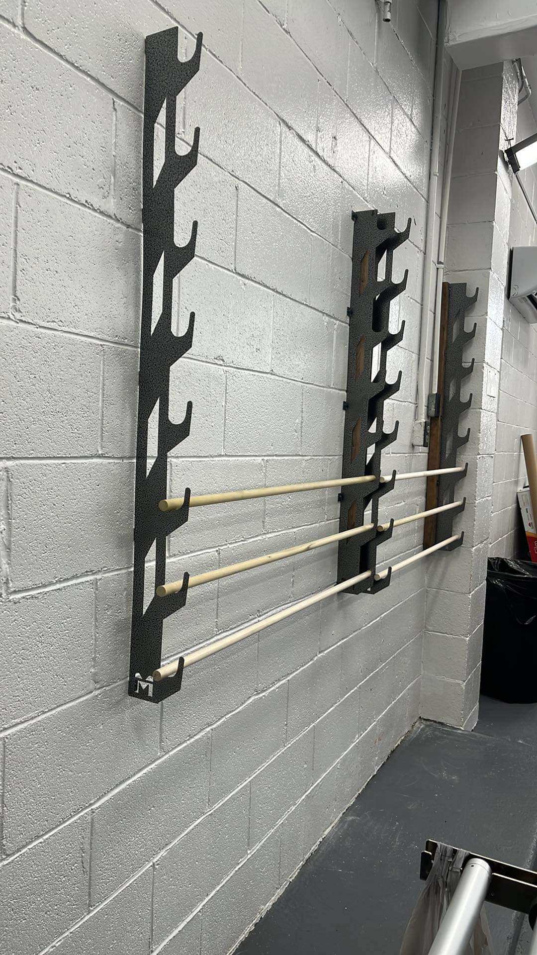 Wall-Mounted Vinyl, Tint, Paper & Cloth Wrap Rack - Modular Storage | Martin Metalwork" detail view by Martin Metalwork LLC