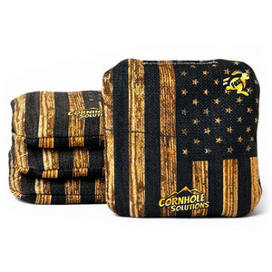 Wood DTOM/Wood Flag - Pro Style REC Cornhole Bags – Regulation 6"x6" – Full Set of 8 by Cornhole Solutions, custom cornhole board detail photo 3